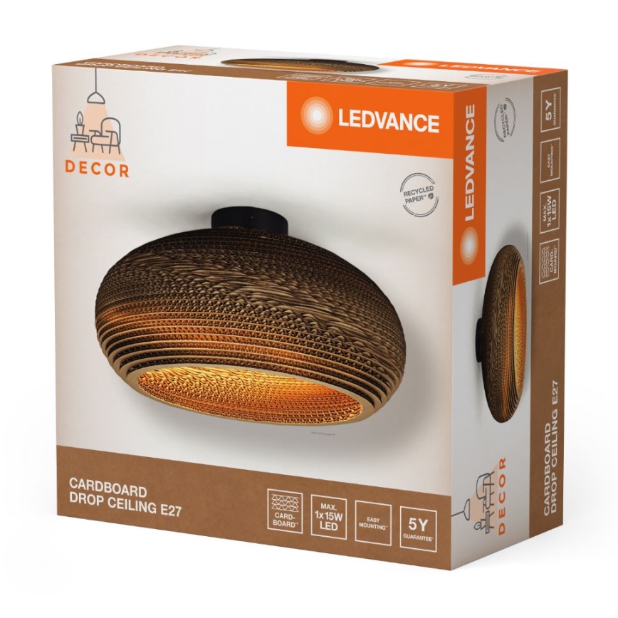 Ledvance - Taklampa DECOR CARDBOARD 1xE27/15W/230V diameter 40 cm