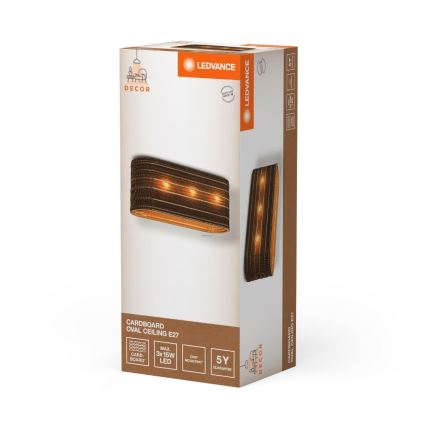 Ledvance - Taklampa DECOR CARDBOARD 3xE27/15W/230V