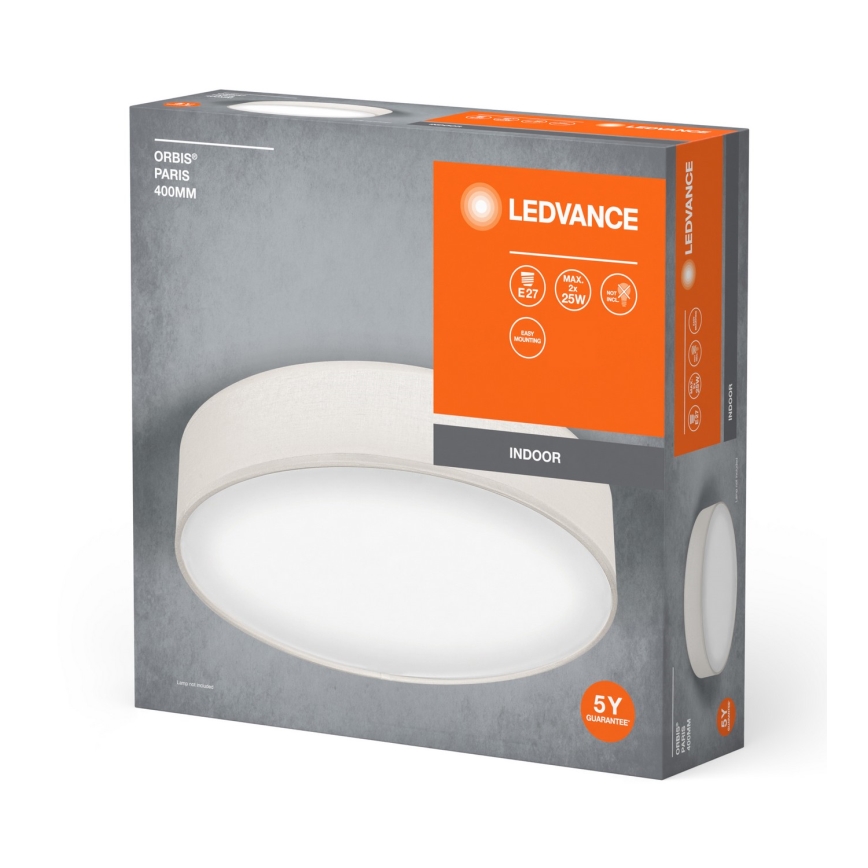 Ledvance - Taklampa ORBIS PARIS 2xE27/25W/230V grädde