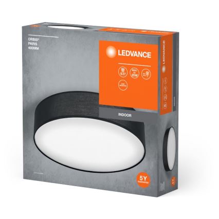 Ledvance - Taklampa ORBIS PARIS 2xE27/25W/230V svart