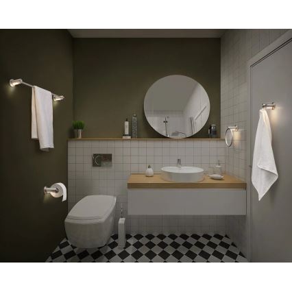 Ledvance - Toalettpappershållare med LED bakgrundsbelyst 3xAAA IP44