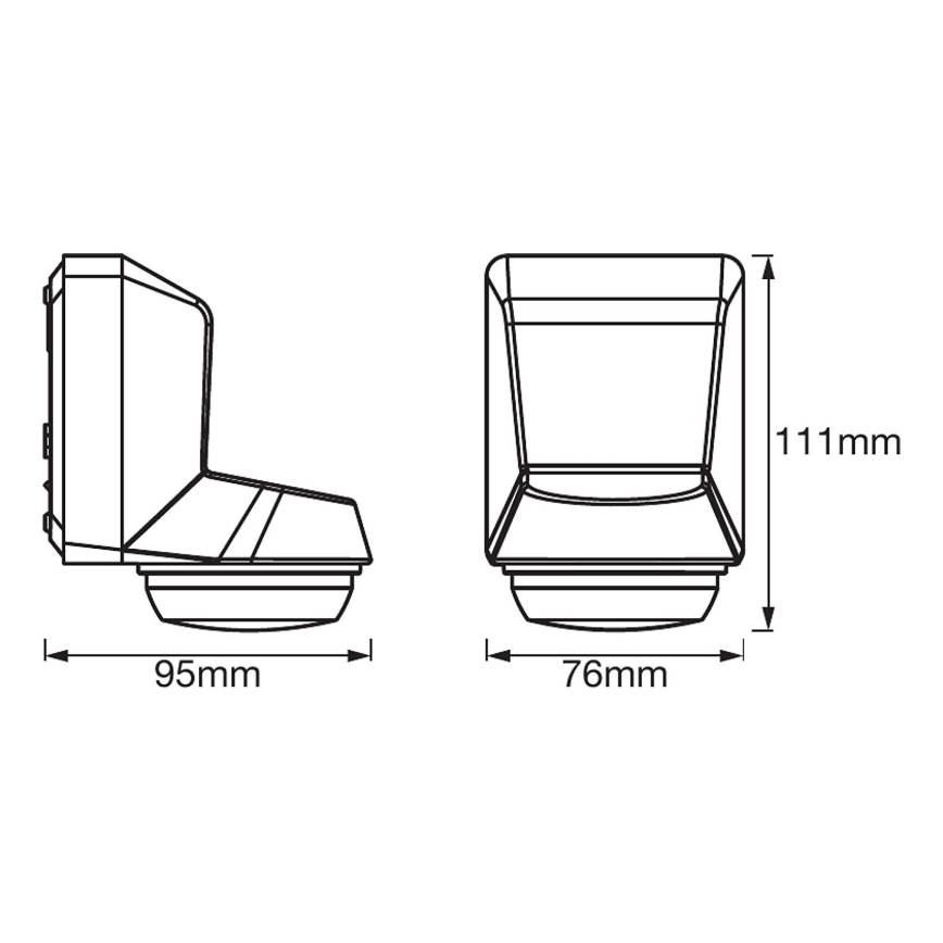 Ledvance - Utomhus infraröd rörelsesensor 230V IP55 antracit