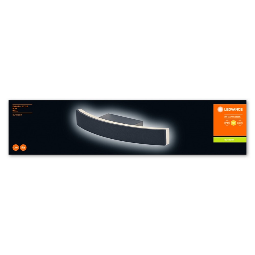 Ledvance - Utomhus LED vägglampa  BOW LED/7W/230V IP54