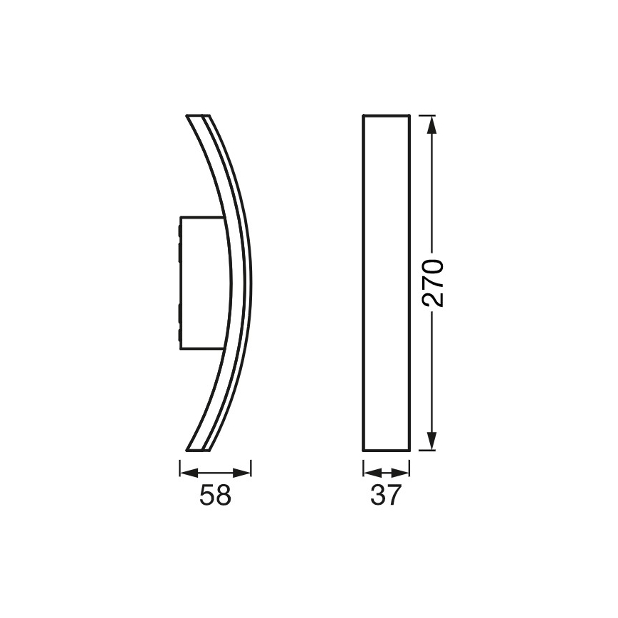 Ledvance - Utomhus LED vägglampa  BOW LED/7W/230V IP54