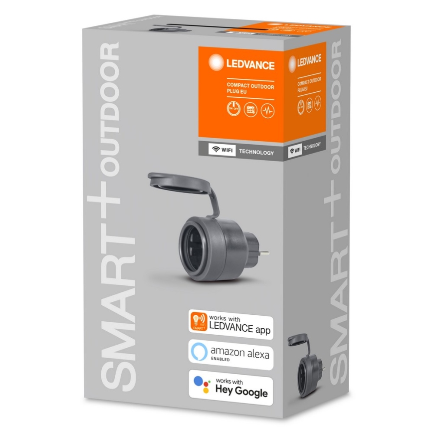 Ledvance - Utomhus smart uttag SMART+ PLUG 3680W Wi-Fi IP44