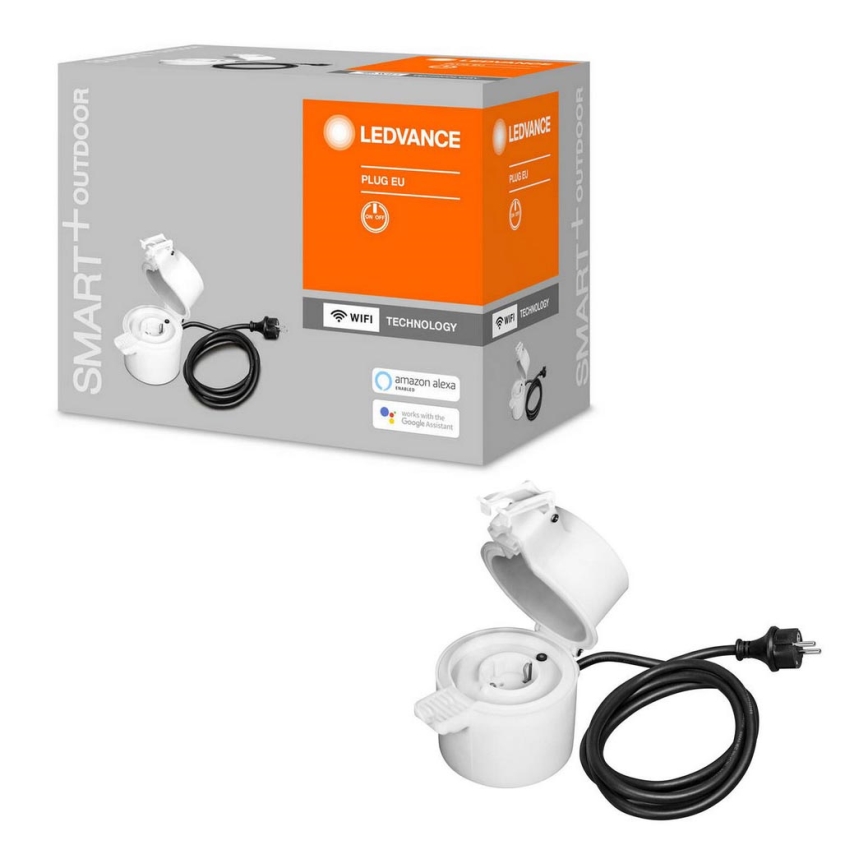 Ledvance - Utomhus smart uttag SMART+ PLUG SCHUKO 3680W IP44 Wi-Fi