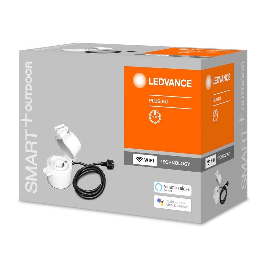 Ledvance - Utomhus smart uttag SMART+ PLUG SCHUKO 3680W IP44 Wi-Fi