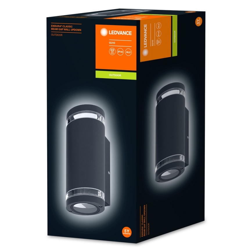 Ledvance - Utomhus vägglampa  BEAM 2xGU10/35W/230V IP44