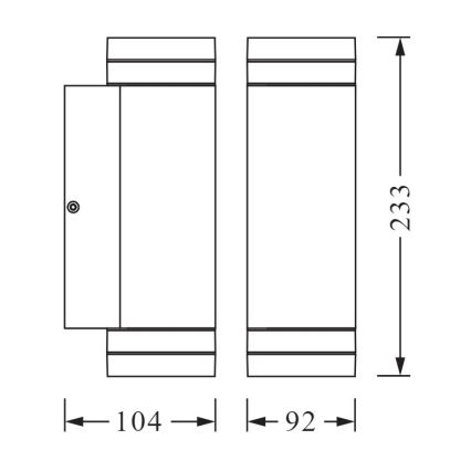 Ledvance - Utomhus vägglampa  BEAM 2xGU10/35W/230V IP44