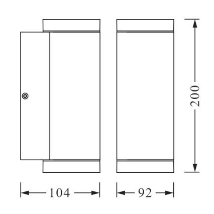 Ledvance - Utomhus vägglampa  BEAM 2xGU10/35W/230V IP44