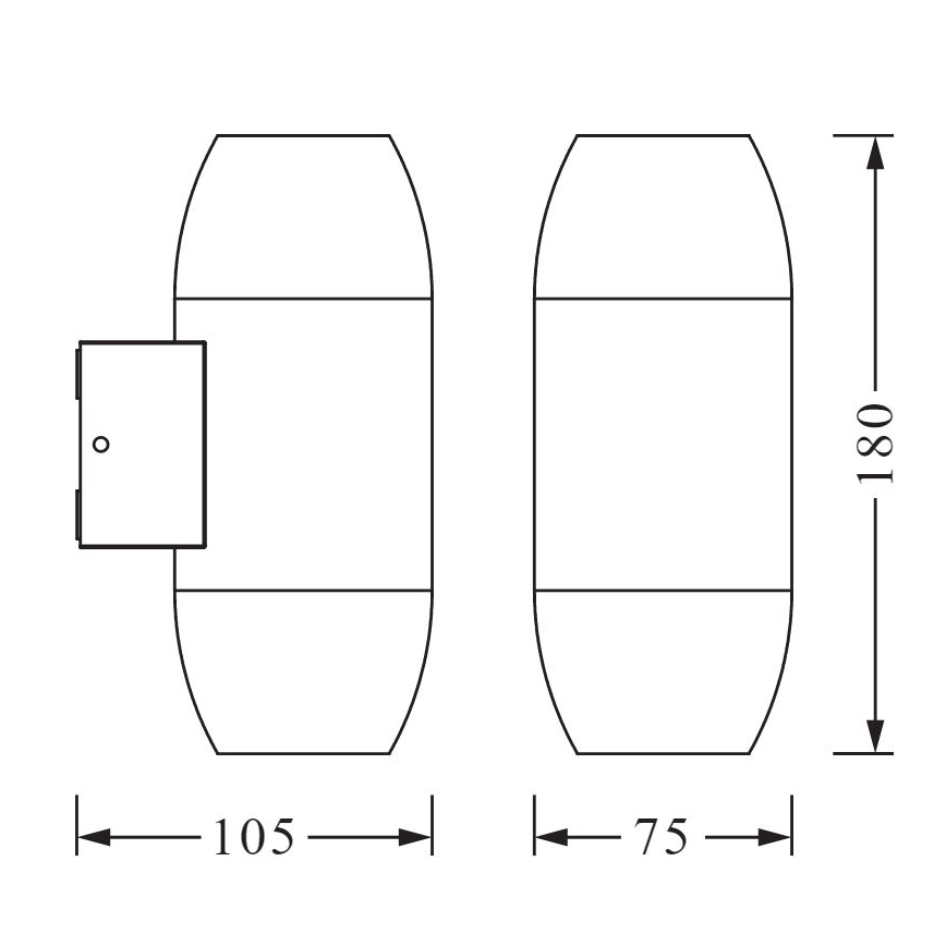 Ledvance - Utomhus vägglampa  CANNON 2xGU10/35W/230V IP44