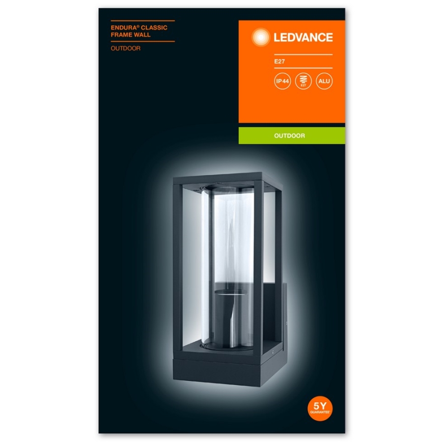 Ledvance - Utomhus vägglampa  FRAME 1xE27/60W/230V IP44