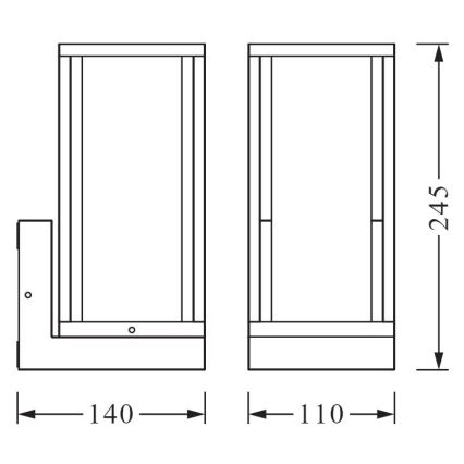 Ledvance - Utomhus vägglampa  FRAME 1xE27/60W/230V IP44