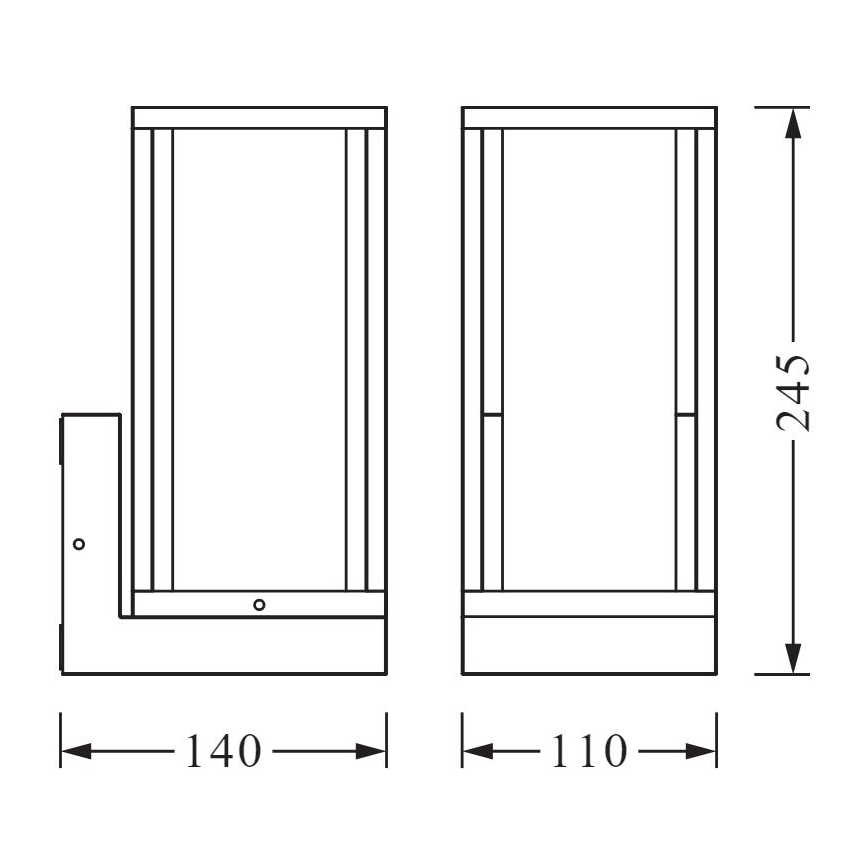 Ledvance - Utomhus vägglampa  FRAME 1xE27/60W/230V IP44
