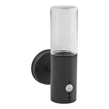 Ledvance - Utomhus vägglampa med sensor FIGO CYLINDER 1xE27/20W/230V