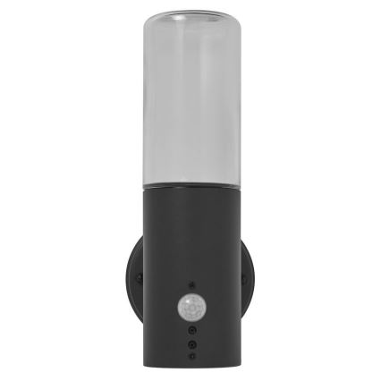 Ledvance - Utomhus vägglampa med sensor FIGO CYLINDER 1xE27/20W/230V