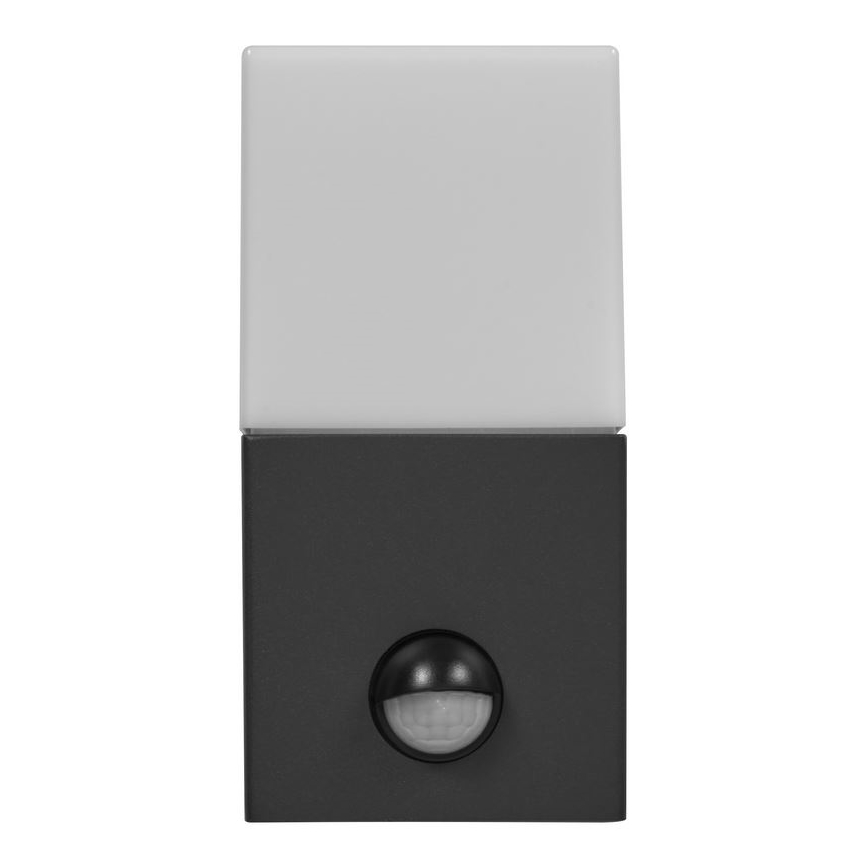 Ledvance - Utomhus vägglampa med sensor FIGO SQUARE 1xE27/20W/230V