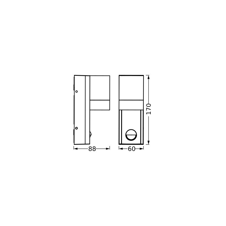 Ledvance - Utomhus vägglampa med sensor ISIDOR 1xGU10/35W/230V IP65