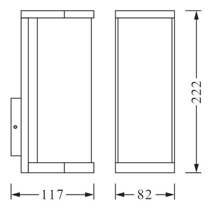 Ledvance - Utomhus vägglampa  TUBULAR 1xE27/60W/230V IP44