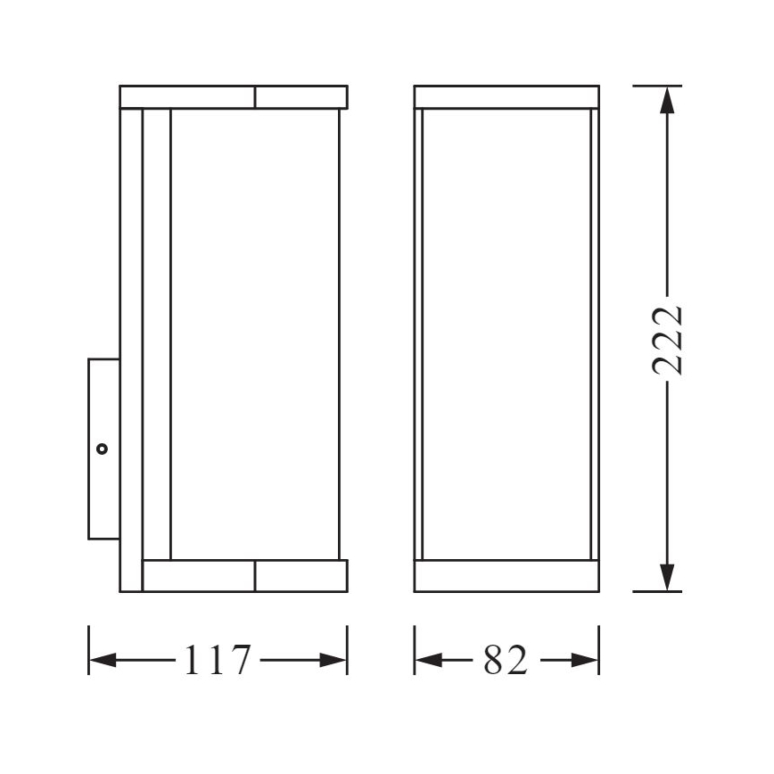 Ledvance - Utomhus vägglampa  TUBULAR 1xE27/60W/230V IP44