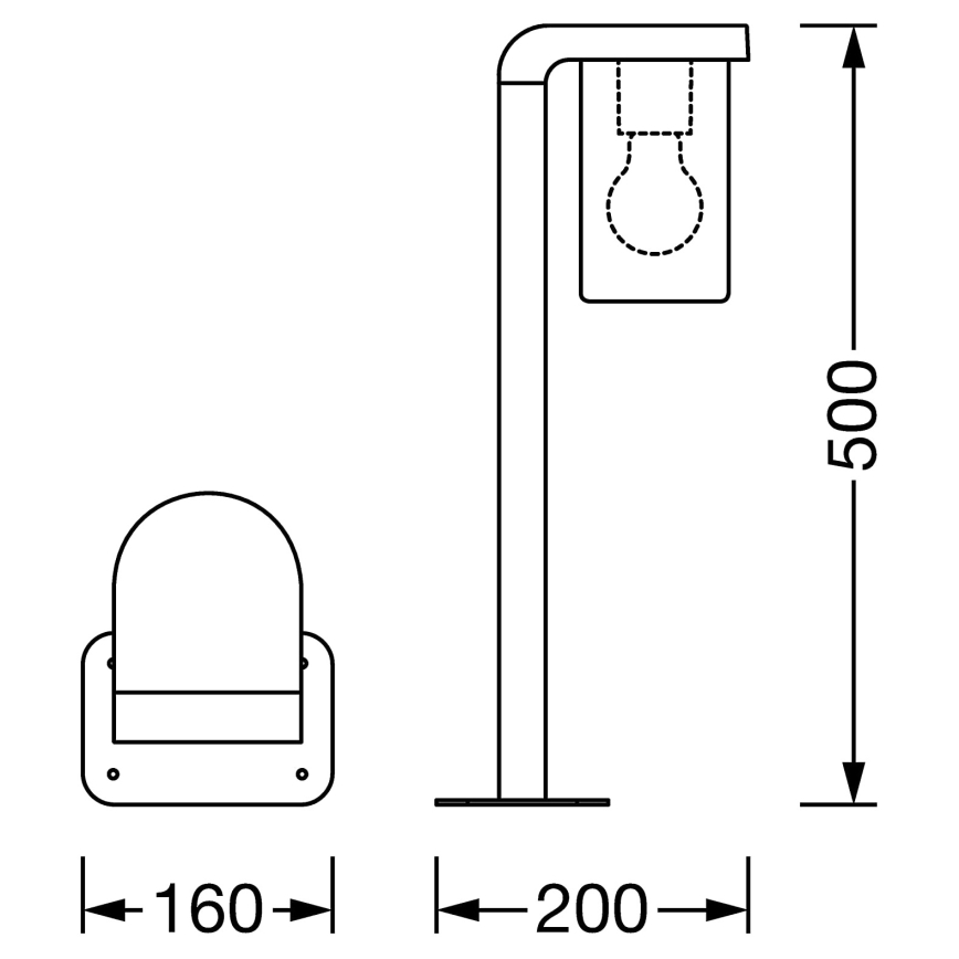 Ledvance - Utomhuslampa  CASCADE 1xE27/25W/230V IP44 50 cm