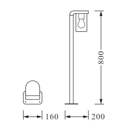 Ledvance - Utomhuslampa  CASCADE 1xE27/25W/230V IP44 80 cm