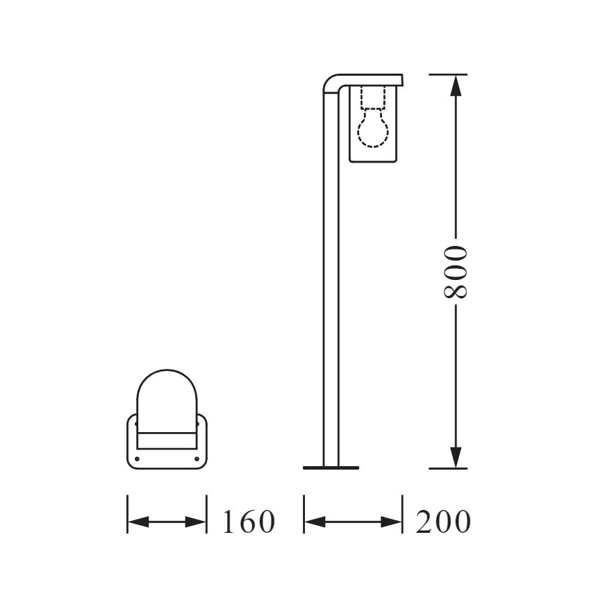 Ledvance - Utomhuslampa  CASCADE 1xE27/25W/230V IP44 80 cm