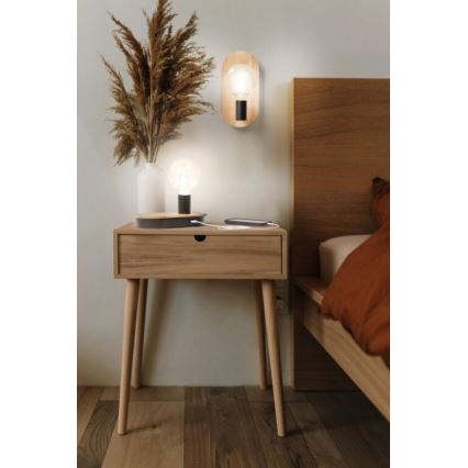 Ledvance - Vägglampa DECOR WOOD 1xE27/8W/230V