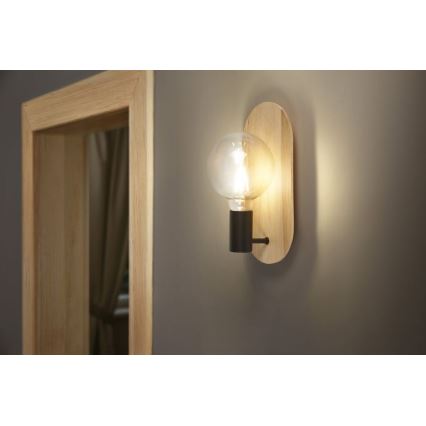 Ledvance - Vägglampa DECOR WOOD 1xE27/8W/230V