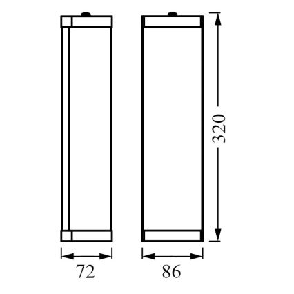 Ledvance - Vägglampa för badrum BATHROOM CLASSIC 2xE14/12W/230V IP44