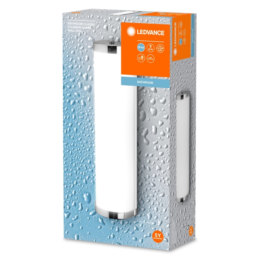 Ledvance - Vägglampa för badrum BATHROOM CLASSIC 2xE14/12W/230V IP44