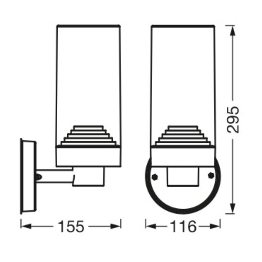 Ledvance - Vägglampa för utomhusbruk AMBER 1xE27/20W/230V IP44