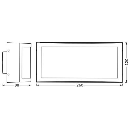 Ledvance - Vägglampa för utomhusbruk CUADRA 1xE27/40W/230V IP65