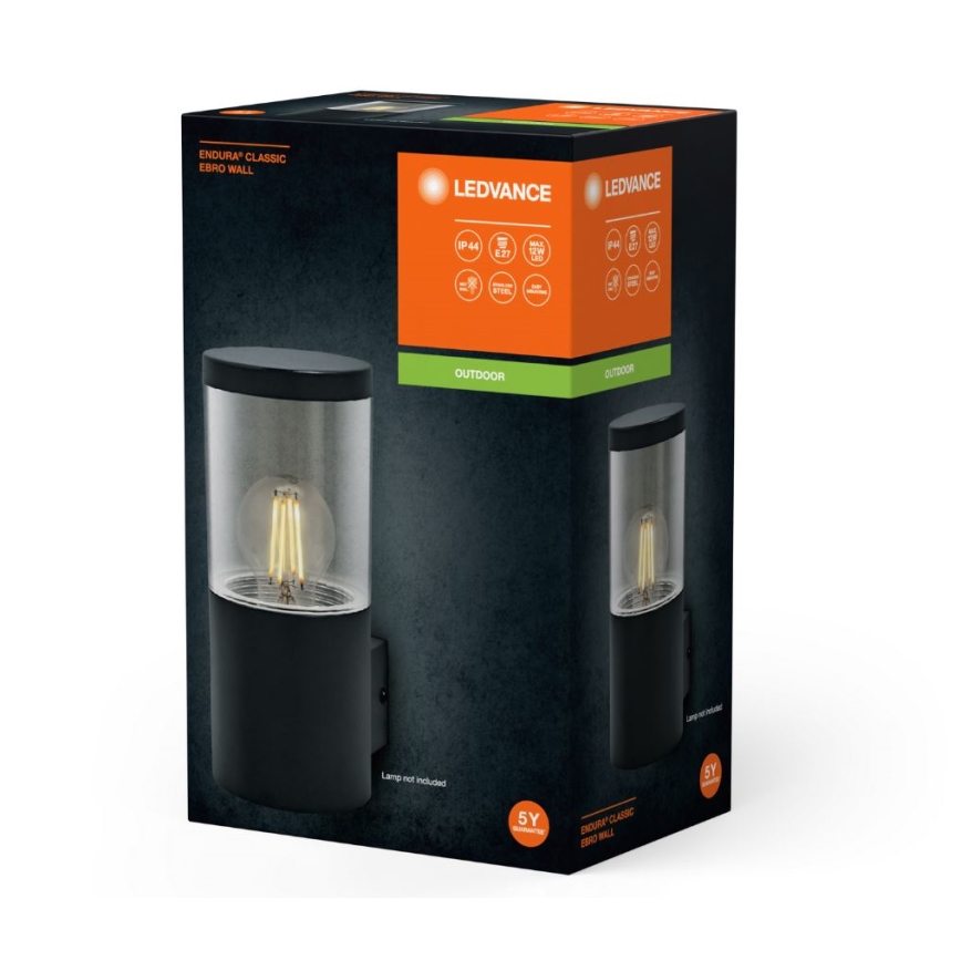 Ledvance - Vägglampa för utomhusbruk EBRO 1xE27/20W/230V IP44