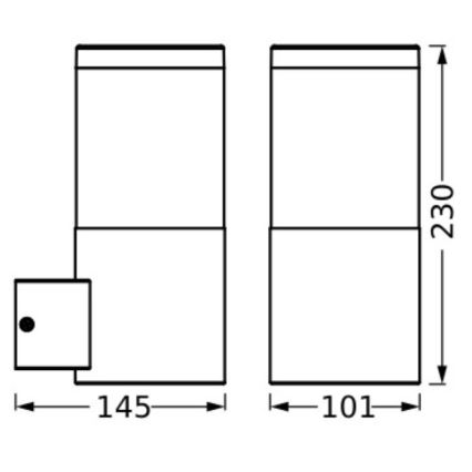Ledvance - Vägglampa för utomhusbruk EBRO 1xE27/20W/230V IP44