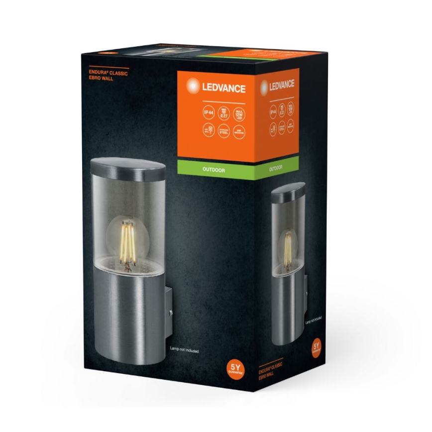 Ledvance - Vägglampa för utomhusbruk EBRO 1xE27/20W/230V IP44