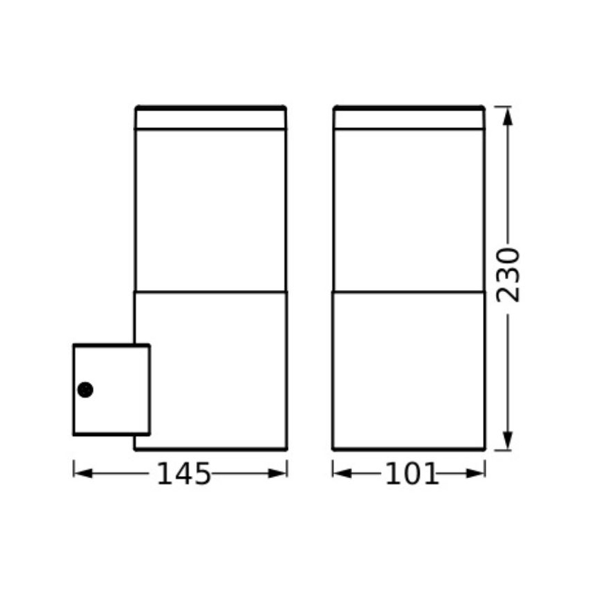 Ledvance - Vägglampa för utomhusbruk EBRO 1xE27/20W/230V IP44
