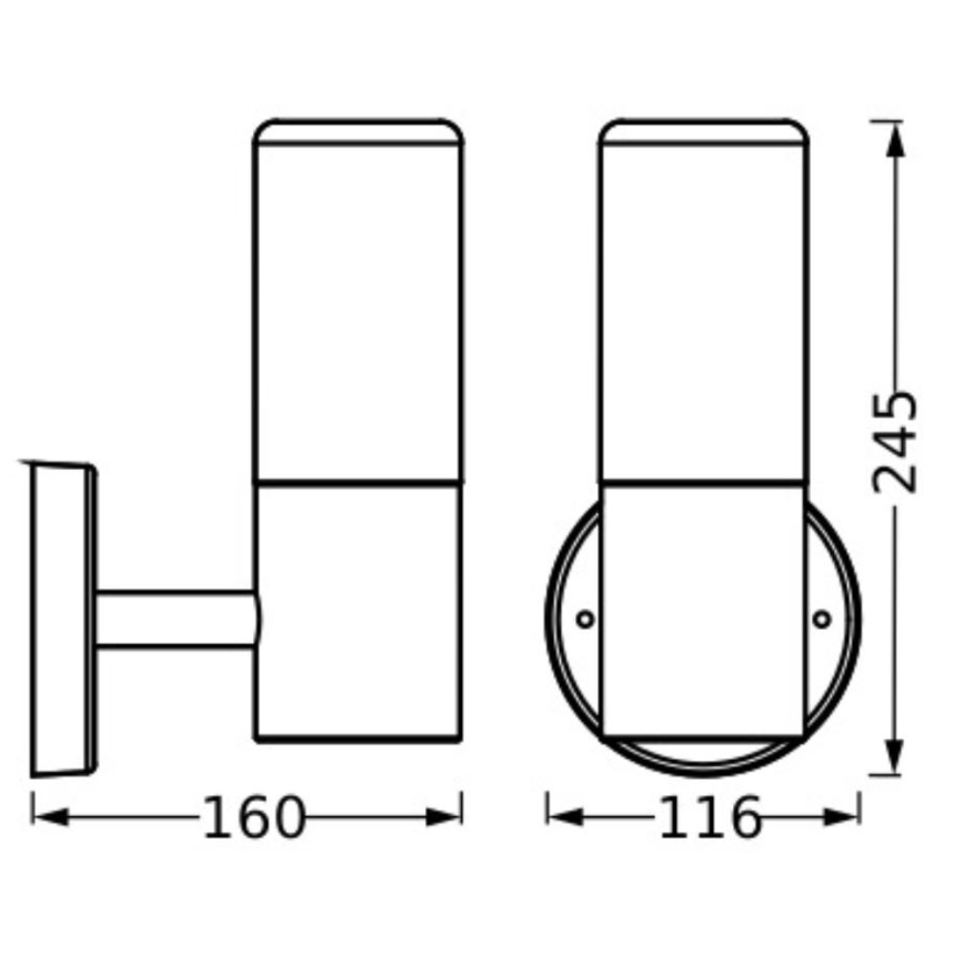 Ledvance - Vägglampa för utomhusbruk FIGO CYLINDER 1xE27/20W/230V IP44