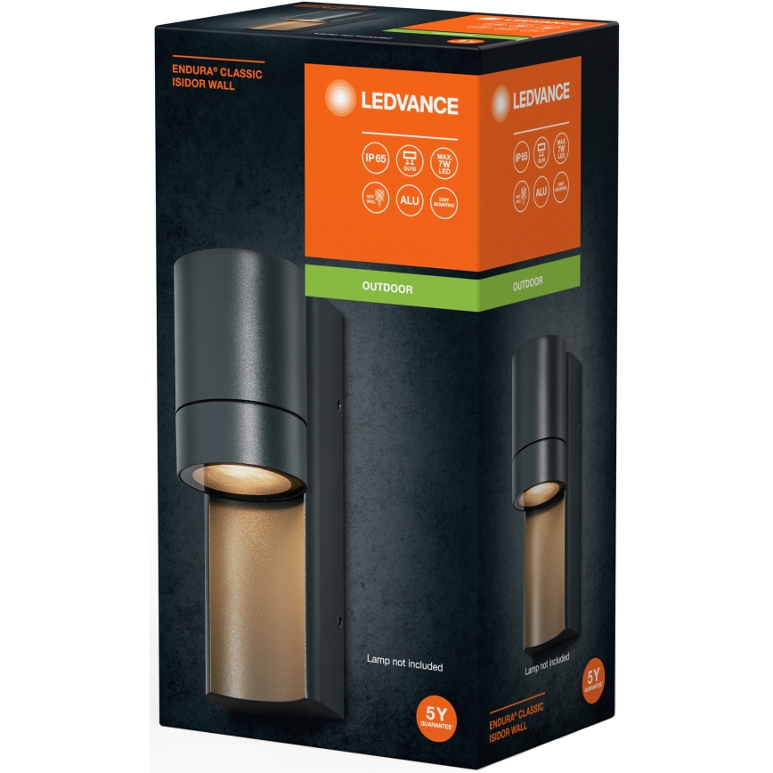 Ledvance - Vägglampa för utomhusbruk ISIDOR 1xGU10/35W/230V IP65