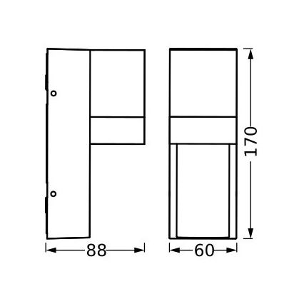 Ledvance - Vägglampa för utomhusbruk ISIDOR 1xGU10/35W/230V IP65
