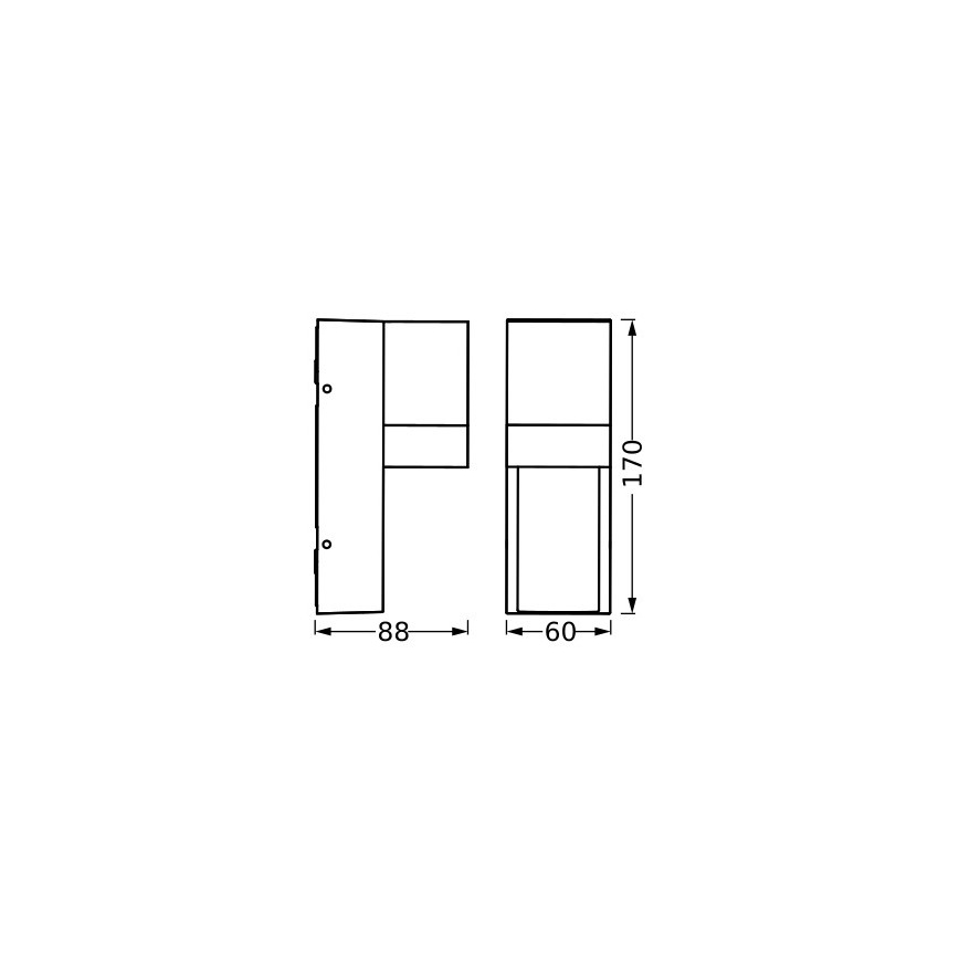 Ledvance - Vägglampa för utomhusbruk ISIDOR 1xGU10/35W/230V IP65