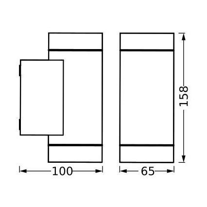 Ledvance - Vägglampa för utomhusbruk ITYS 2xGU10/35W/230V IP65