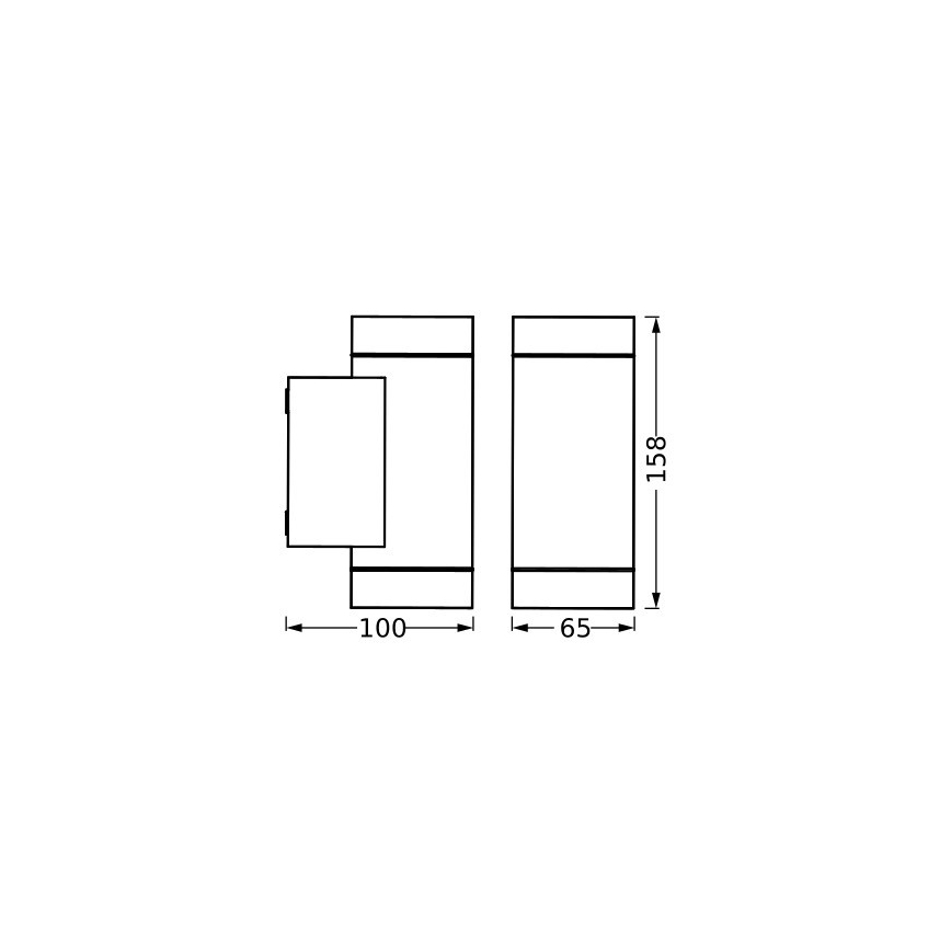 Ledvance - Vägglampa för utomhusbruk ITYS 2xGU10/35W/230V IP65