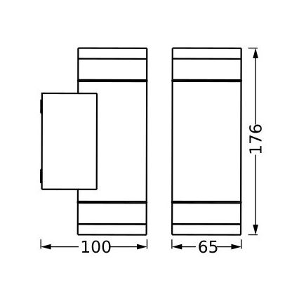 Ledvance - Vägglampa för utomhusbruk IVE 2xGU10/35W/230V IP65