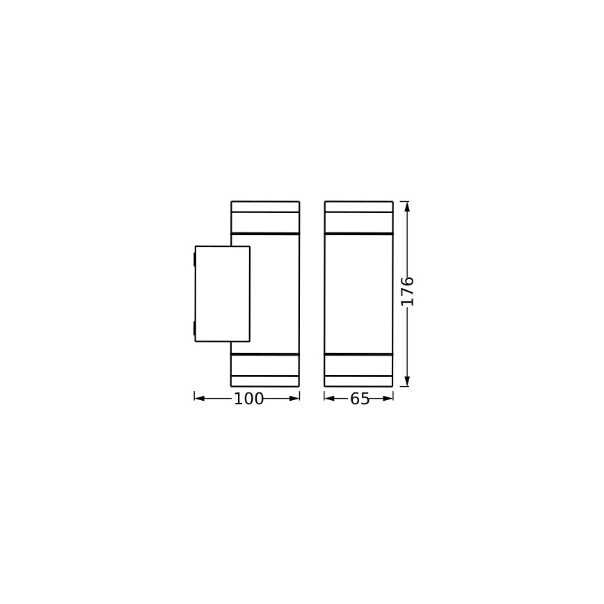 Ledvance - Vägglampa för utomhusbruk IVE 2xGU10/35W/230V IP65