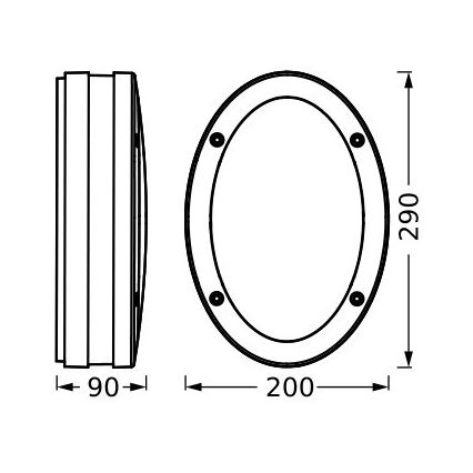 Ledvance - Vägglampa för utomhusbruk ORBI 2xE27/18W/230V IP65