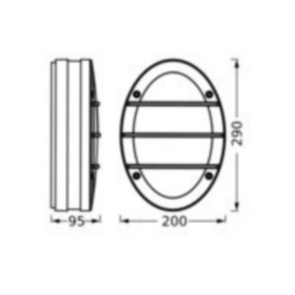 Ledvance - Vägglampa för utomhusbruk ORBICK 2xE27/18W/230V IP65