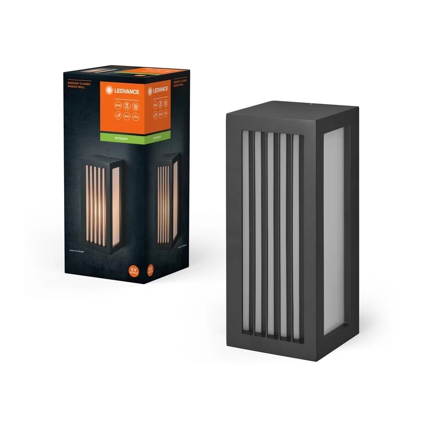 Ledvance - Vägglampa för utomhusbruk RADICK  1xE27/18W/230V IP65