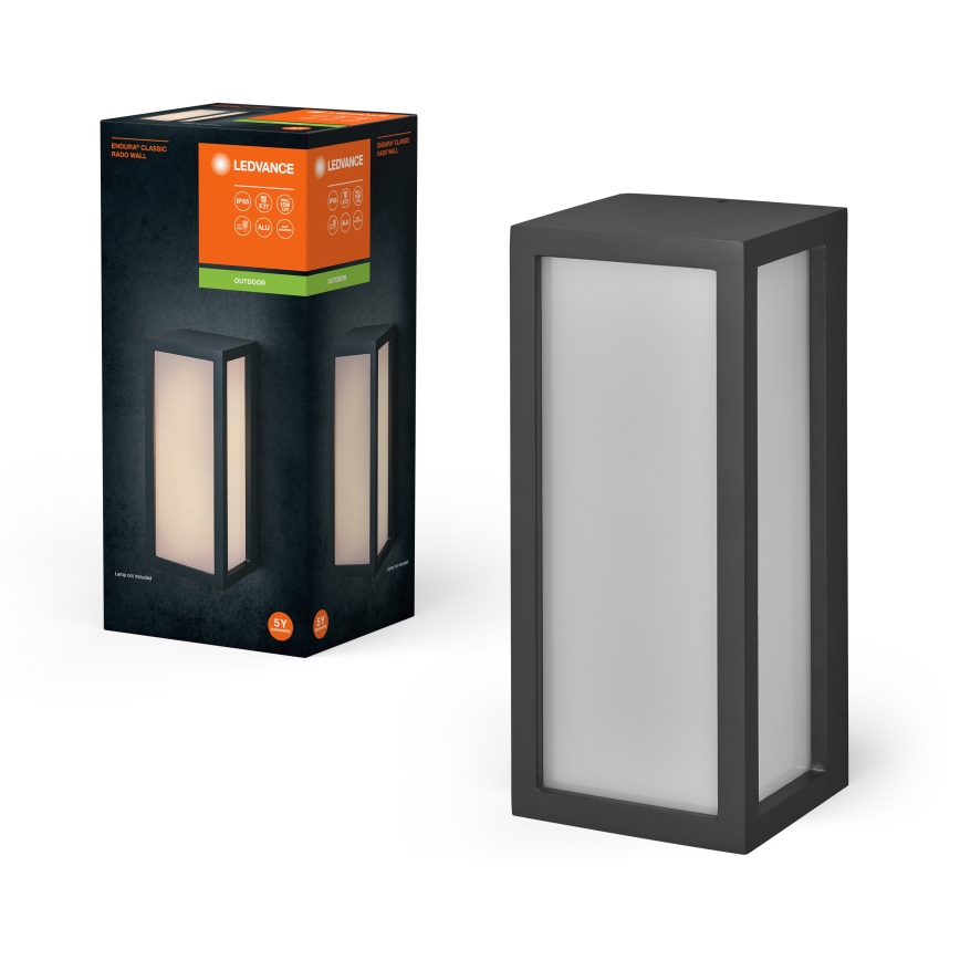Ledvance - Vägglampa för utomhusbruk RADO 1xE27/18W/230V IP65