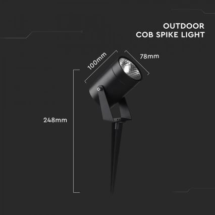 LED‑utomhuslampa 10W/230V 4000K IP65